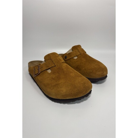 Birkenstock New Boston Mink Suede Leather Soft Footbed Narrow Select W-11 M-9 - Picture 6 of 16